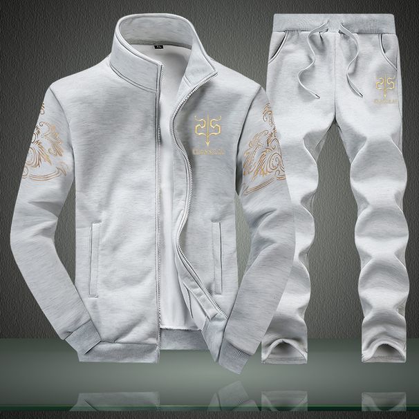 Winter Warm Jacket Pants Tracksuit Men Coats Trousers Sets Casual Sports Jackets Two Piece Set Stand Collar Clothing_viptrois.com