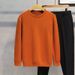 Autumn And Winter Round Neck Sweater, Men's Inner Warm Knit Sweater, Pullover Sweater, Base Sweater_viptrois.com