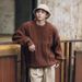 Fried Dough Twists Long Sleeve Sweater Thickened Loose Round Neck Sweater_viptrois.com