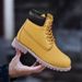 Men's & Women's Genuine Leather Martin Boots - Unisex Winter Snow Boots With Faux Fur Lining, Waterproof & Breathable For Outdoor Adventures_viptrois.com