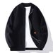 Men's Heavyweight Zip-Up Knit Sweater – Vintage-Inspired Oversized Cardigan (Classic Solid Color, Casual Layering Essential)_viptrois.com