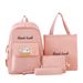Luggage & Bags new contrast color schoolbag middle school student backpack lightweight large capacity four piece primary school student backpack_viptrois.com