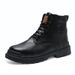 European Warm Series Dou Chuan Autumn New Martin Men's British Style Black Leather Versatile Casual Trendy High-top Boots_viptrois.com