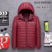 Men's Clothing Autumn And Winter Men's Short Thin Cotton Coat Hero Letter Thickened Middle Aged And Young Winter Coat_viptrois.com