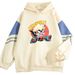 American Style Color Block Loose Niche Cartoon SHINEEEE Series Printed Pullover Sweatshirt_viptrois.com