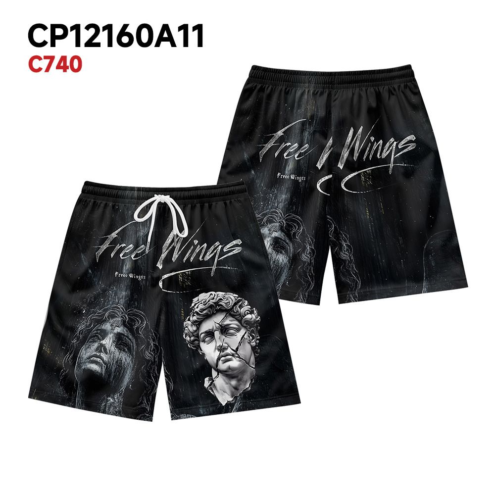 Unbeatable Quality Summer Men's Renaissance Material Printed Trendy Brand Fitness Running Sports Basketball Shorts_viptrois.com