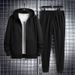 Men's Clothing Sports Suit Men's Autumn And Winter Thin Tops Men's Casual Versatile Lapel Cardigan Sweater Two Piece Suit Trendy_viptrois.com