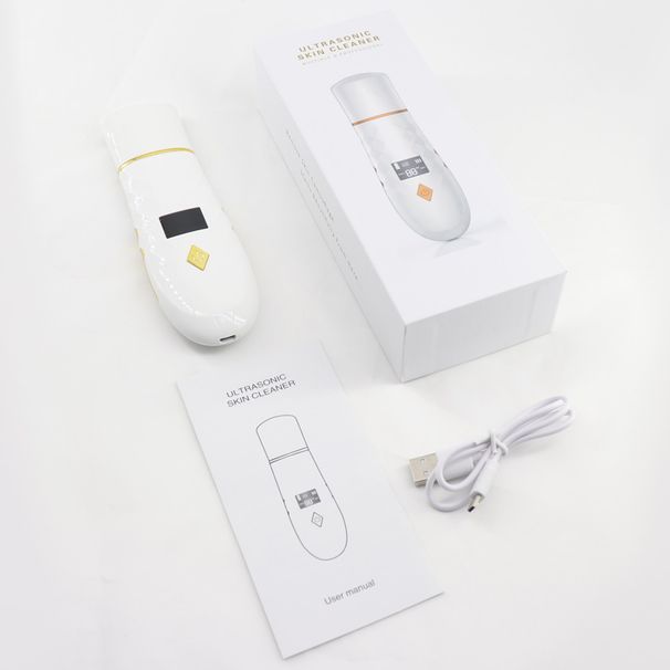 Ultrasonic Shovel Facial Skin Scrubber With Heating Pore Cleanser Face Clean DTS_viptrois.com