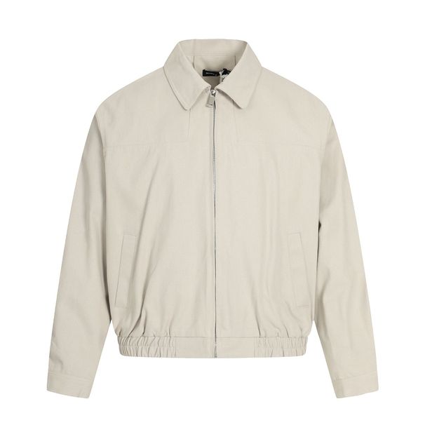 Shikuo 0259 Retro Old Money Harrington Cleanfit Short Unisex Turn-down Collar American Style Flight Jacket_viptrois.com