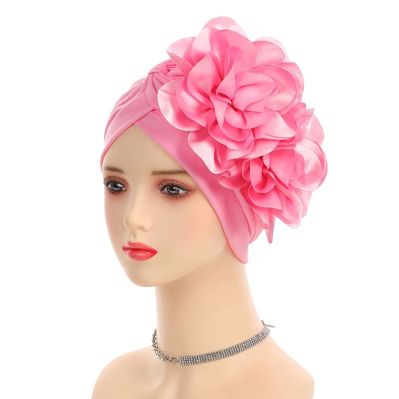 Ethnic Style Oversized Flower Turban Hat African Style Turban Hat Wedding Party Hat_viptrois.com