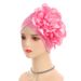 Ethnic Style Oversized Flower Turban Hat African Style Turban Hat Wedding Party Hat_viptrois.com
