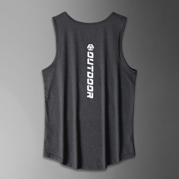 Muscle Men's Vest Sleeveless Waistcoat Summer Ice Silk Breathable Exercise Fitness Round Hem Tide Foreign Trade Cross Border Wholesale_viptrois.com