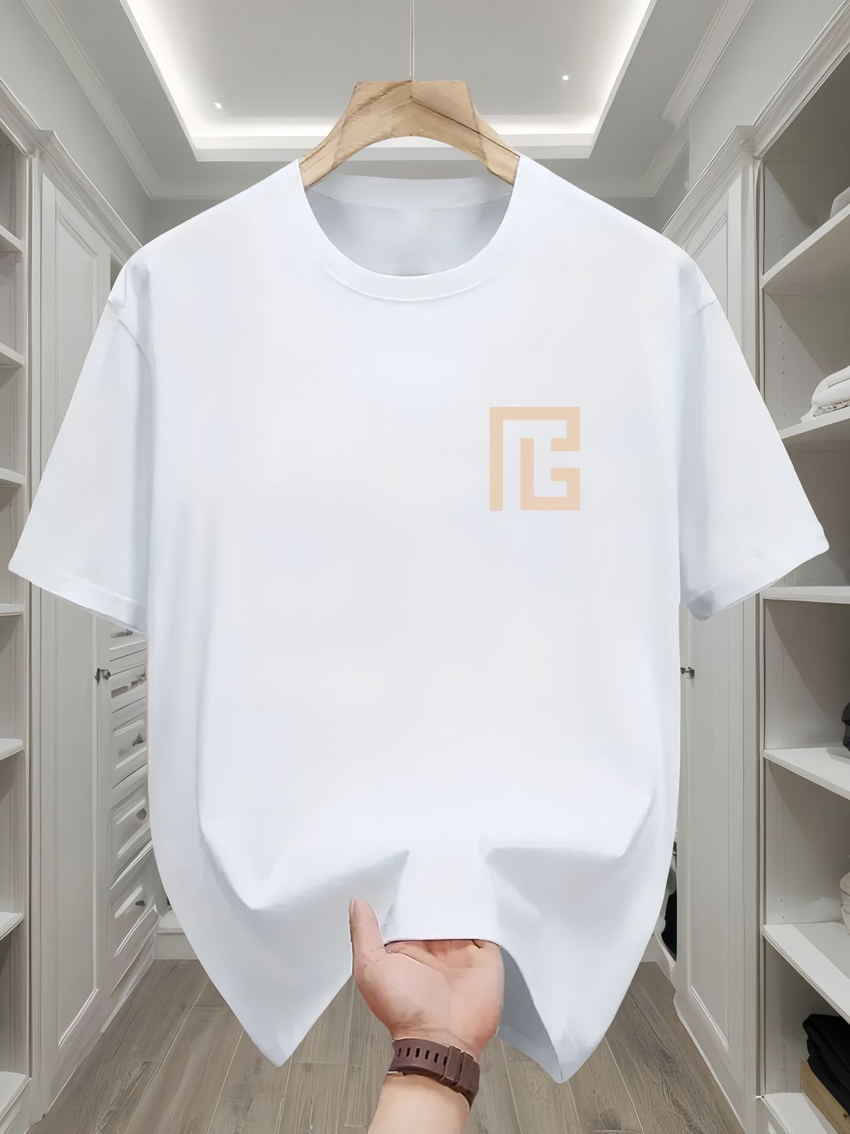 Men's 100% Cotton Stretch Fabric T-Shirt Casual Round Neck Short Sleeve With Print Ideal Gift Comfortable And Breathable For All Seasons Gift For Men_viptrois.com