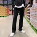 Men's Casual Trousers Korean Style Trendy Loose Fit Straight Leg Pants With Unique Split Slits Design For Young People_viptrois.com