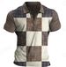 New Men's Polo Shirt Printed Short Sleeve European Size T-Shirt Top_viptrois.com