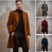 Men's Classic Black Wool Blend Long Coat - Single-Breasted Winter Overcoat With Notch Lapel, Slim Fit Formal & Casual Jacket (Long Sleeve_viptrois.com