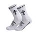 Non-Slip Football Socks With Breathable Terry Cushion For Basketball & Sports - Moisture-Wicking, Anti-Friction, (White, One Size)_viptrois.com
