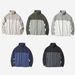 Men's Clothing Color Blocked Fleece Warm Stand Collar Jacket Unisex Color-Block Fleece Stand Collar Jacket – Lightweight Winter Layering Essential_viptrois.com