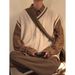 Men's Clothing Autumn And Winter Loose American Retro V Neck Vest Sweater Men's Design Sense Japanese College Style Couple Vest Sweater_viptrois.com