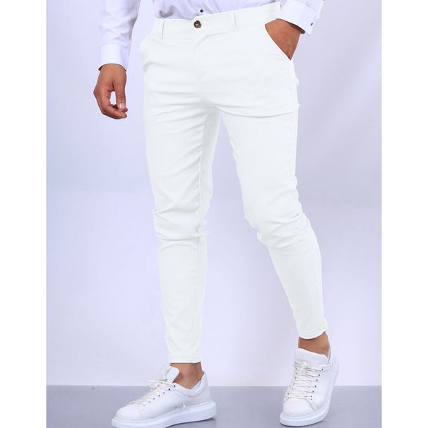 Men's Clothing Casual Trousers Straight Business Solid Color Slim Fitting Formal Trousers_viptrois.com