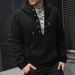 Men's Clothing Men's Zip-Up Hooded Sweatshirt – Casual Pullover With Drawstring & Side Pockets (S-XXL, Navy/Black/Charcoal)_viptrois.com