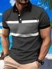 Men's Clothing Men's Summer New Casual Versatile Gradient Short Sleeved Button Lapel Polo Shirt_viptrois.com