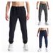 Men's Athletic Jogger Pants - Breathable Polyester Workout Trousers With Elastic Cuffs For Running, Gym & Casual Wear (Black, Navy, Dark Gray)_viptrois.com