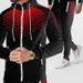 New Sportswear Men's Zippered Hooded Jacket With Honeycomb Print Casual Hoodie And Pants Set_viptrois.com
