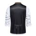 Men's Cos Herringbone Tweed Suit Vest Lapel Single-breasted Vest, British Retro Men's Clothing_viptrois.com