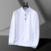 Men's Clothing Plus Size Long Sleeve Shirt Men's Spring And Autumn Plus Size Business Casual Personality Embroidered Shirt Fat Guy Shirt_viptrois.com
