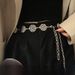 Metal Hollow Circle Waist Chain Women's All-match Belt with Suit Sweater Dress Decoration Belt jk Waist Chain Accessories_viptrois.com