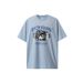 Spring And Autumn New Design Illustration Print Big Cat Crew Neck T-Shirt Short Sleeve_viptrois.com