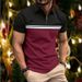 Lapel Casual Fashion Lapel Chest Stripes Man Short Sleeve T-shirt Summer Compression Shirt Cotton Designer High Quality Clothing_viptrois.com