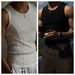 Men's Clothing Thread Slim Vest Ribbed Slim Fit Sleeveless Undershirt - Athletic Training Muscle Tee For Gym Casual Wear (White, Black, White+Black)_viptrois.com