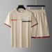 Men's Clothing Men's Sportswear Trendy Brand Letter Printed T Shirt Suit Simple Wear Y2K Cross Border Hot Style_viptrois.com