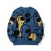 Cartoon Jacquard Sweater - American Streetwear Style, Unisex Oversized Knit Pullover For Couples & Casual Wear_viptrois.com