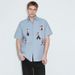 2025 Spring And Summer New Men's Fashion Casual Versatile Handsome Design Sense Personalized Square Collar Shirt Short Sleeve Men's Clothing_viptrois.com