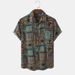 Men's Clothing Short Sleeve Ethnic Style Tribal Animal Print Shirt_viptrois.com