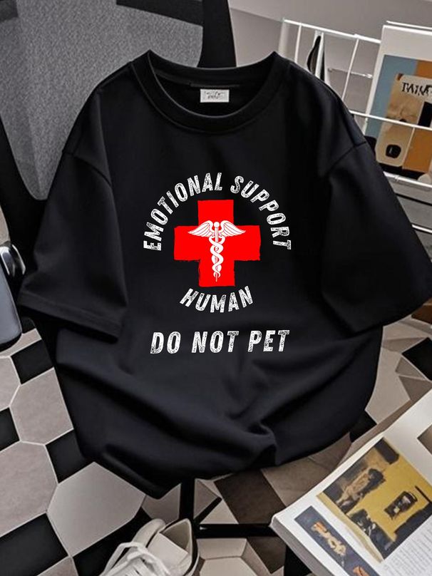 Emotional Support Hu Do Not Pet Service Dog Love Humor T Shirt S 3XL Fashion Breathable Comfortable Slightly Streetwear Designer Clothes Summer_viptrois.com