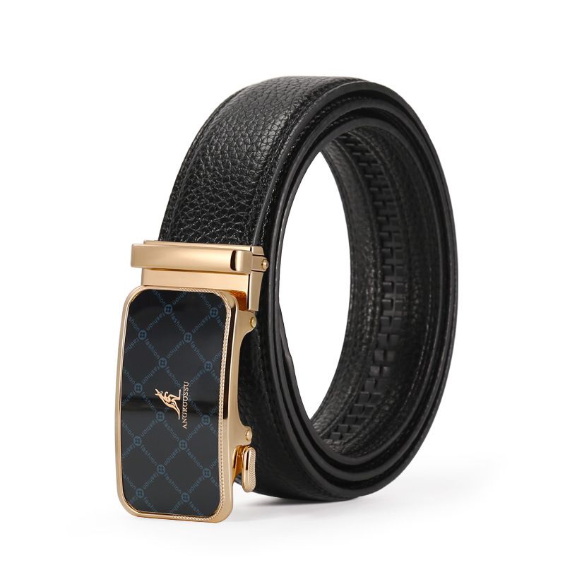 Men's Belts New Style Mirror Automatic Buckle Middle Aged Belt Business Fashion Personality Trend Belt_viptrois.com