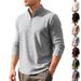 Men's Clothing Half-Zip Stand Collar Pullover Sweatshirt Small Check Pattern Breathable Polyester Lightweight Comfortable Casual Sports_viptrois.com