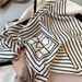 Elegant Striped For Women Korean Version Versatile Shawl Spring And Autumn 90 Silk Outerwear Scarf_viptrois.com