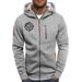 Men's Anime Goku Print Hooded Sweatshirt - Zip-Up Casual Jacket, Polyester Blend, Lightweight Streetwear (S-Xxxl), Otaku Fashion For Daily Wear_viptrois.com