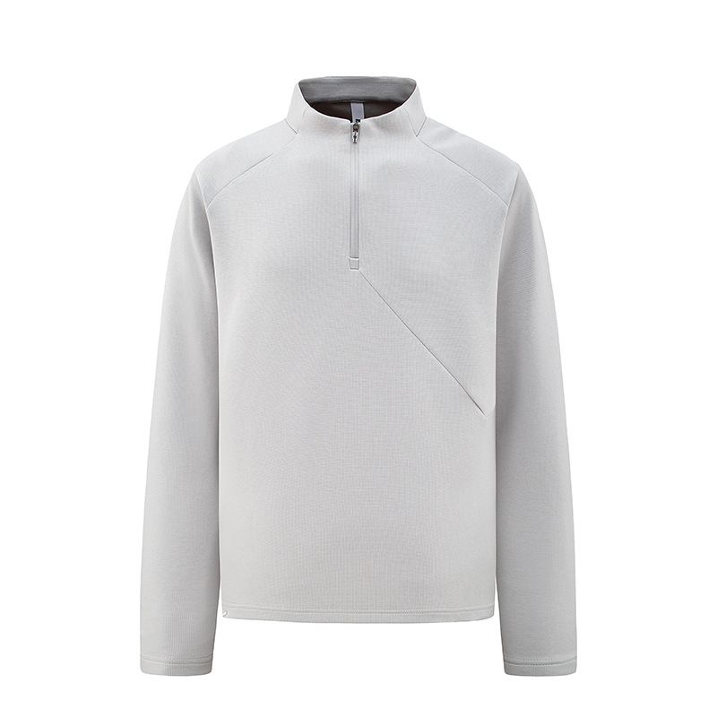 Men's Clothing Half Zip Sweatshirt Men's Half-Zip Sweatshirt Soft Breathable 360g Matte Fabric Business Casual Pullover For Autumn Winter_viptrois.com