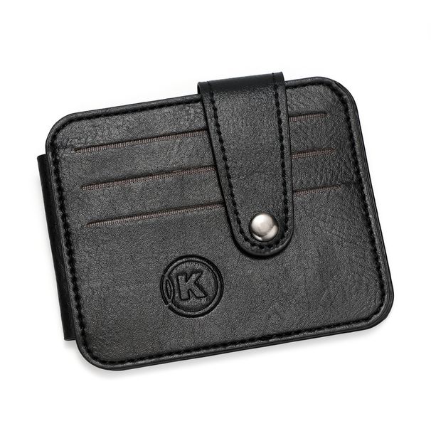 Wallet Card Cases Retro Portable Small Card Holder Buckle Thin Version Multi Card Holder Card Holder Coin Purse_viptrois.com