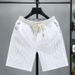 Men's Clothing Light Luxury Big Brand Style White Jacquard Shorts Men's Summer Trendy Brand Shorts 2024 New Men's Half Pants_viptrois.com