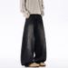 Men's Clothing & Archer0603 & Autumn/Winter Street Style Japanese Retro Distressed Trendy Wide Leg Patchwork Versatile Straight Leg Jeans For Men_viptrois.com