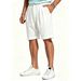 Men's Solid Color Five Point Shorts Casual Business Style Breathable Linen Loose Fit Straight Leg Summer Trousers_viptrois.com