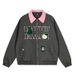 American Style Embroidered Zipper Lapel Jacket Coat Unisex Autumn Loose Trendy Ins Casual Cardigan Thin Top_viptrois.com