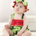Infant And Children's Romper, Baby Jumpsuit, Cute Watermelon Shaped Clothes, Tiger Persimmon Romper, Trendy And Cute Overalls Shorts_viptrois.com